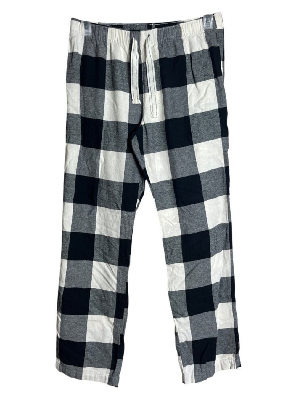 Old Navy Flannel Pajama Black Ivory Buffalo Check Plaid Lounge Cotton Pants Wm M